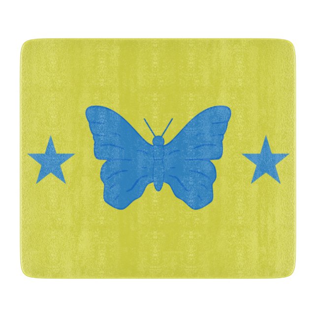 Small glass cutting board with flag of Bady Bassit Schneidebrett (Vorderseite)