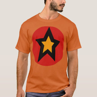 Small Gold Red Circle Graphic T-Shirt