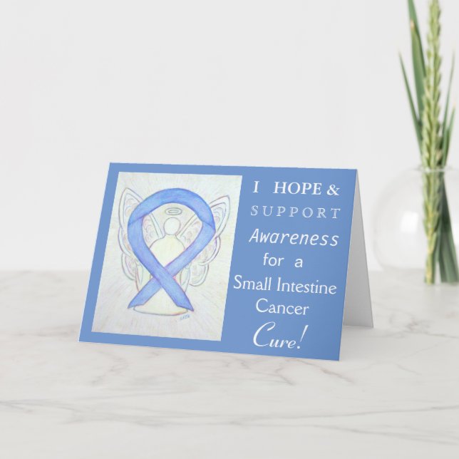 Small Intestine Cancer Awareness Ribbon Card Karte (Vorderseite)
