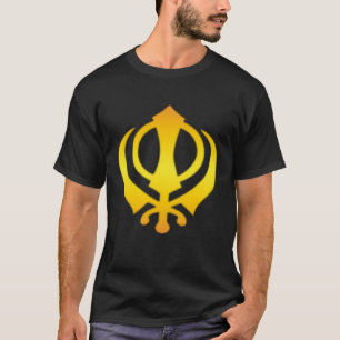 Small Khanda Sikh Symbol Chakkar Chakra Kirpans Si T-Shirt