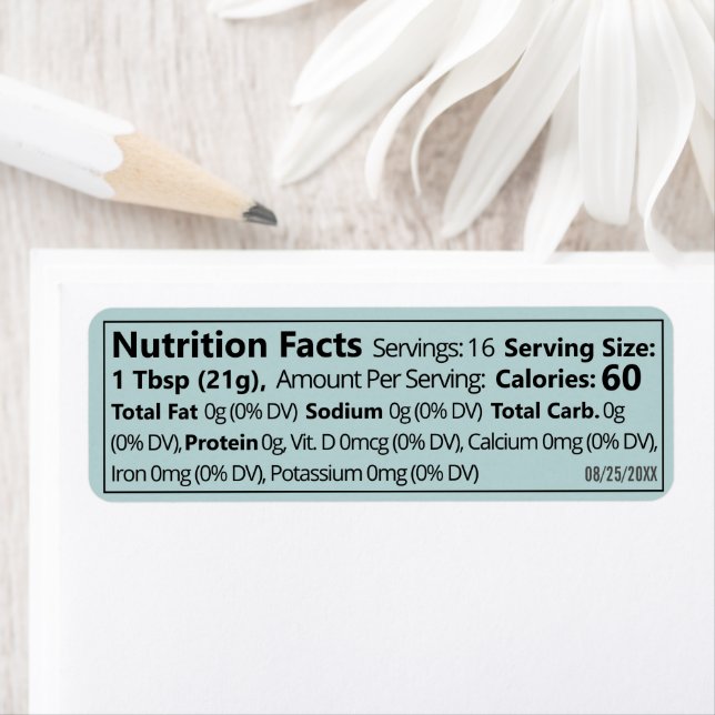 Small Linear Honey Nutrition Facts Blue (Insitu)