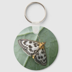 Small Magpie Moth Schlüsselanhänger