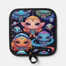 Small Multi-Coloured Aliens in Space Topflappen