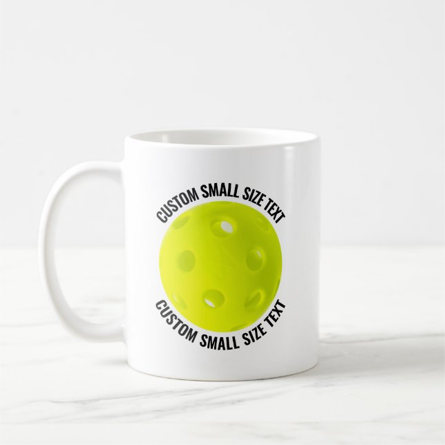 Small Personalized Text Pickleball 11 oz. Custom Kaffeetasse (Links)