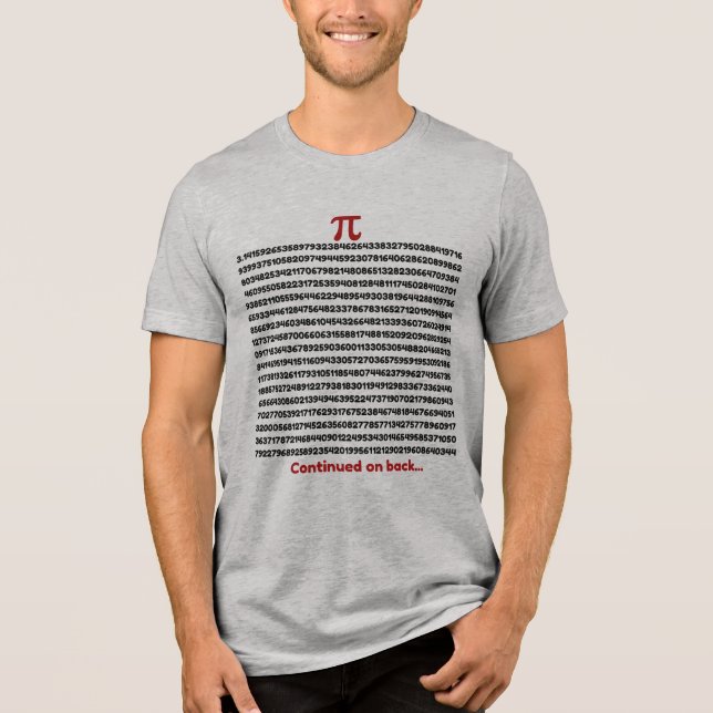 Small Piece of Pi Tri-Blend Shirt (Vorderseite)