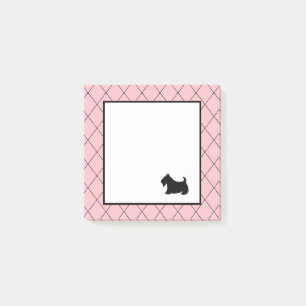 Small Pink Scottish Terrier Post It Notes Post-it Klebezettel