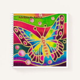 Small Spiral Sketch Notebook - Bright Butterfly Notizbuch