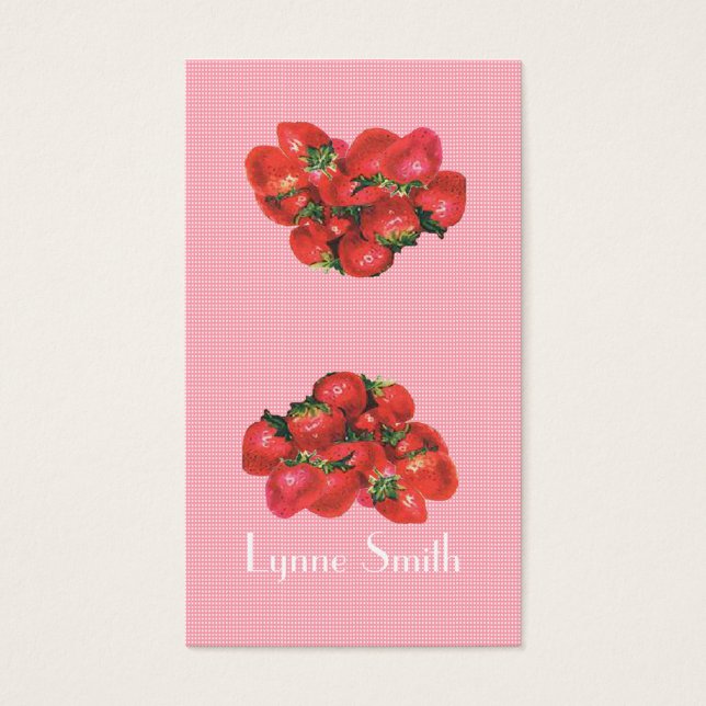 Small Strawberries Lesezeichen - Fügen Sie Ihren e (Vorderseite)