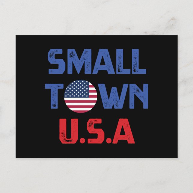 Small Town USA Americana Postkarte (Vorderseite)