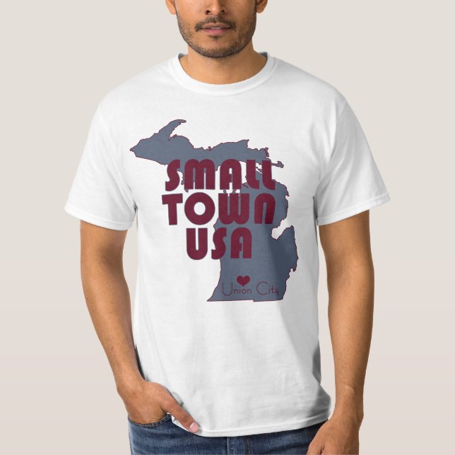 Small Town USA | Gewerkschaft City Michigan T-Shirt (Vorderseite)