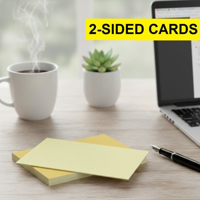 Small Yellow Grid Graph Paper Note Cards (Squares) Mitteilungskarte (yellow graph cards, small grid index, mini math cards, engineering note cards)