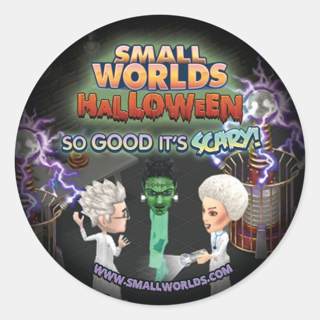 SmallWorlds Halloween Frankenstein Stickers (Vorderseite)