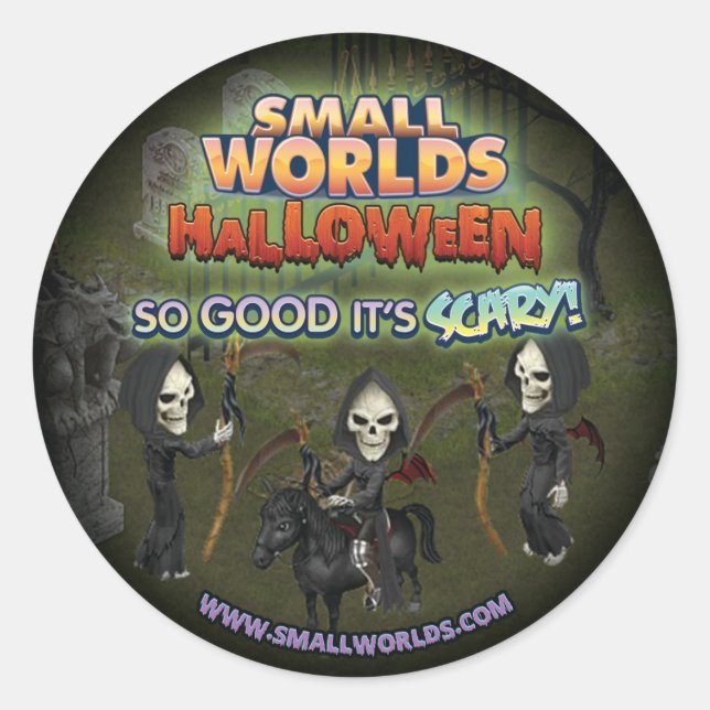 SmallWorlds Halloween Grim Reaper Stickers (Vorderseite)