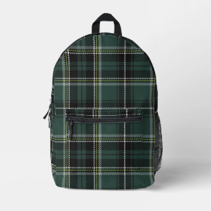 Smaragd-Akademiker-Karo Bedruckter Rucksack