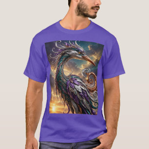 Smaragd-Amethyst-Silberreiher, Kupfer-Sonnenunterg T-Shirt