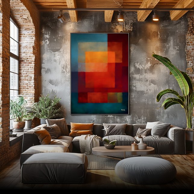 Smaragd Aurora Farbfeld Abstrakte moderne Wand Poster (Von Creator hochgeladen)