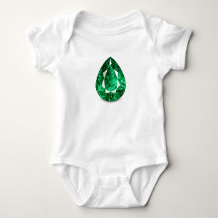 Smaragd-Baby-Bodyanzug Süßes Mai-Geburtsstein-Desi Baby Strampler