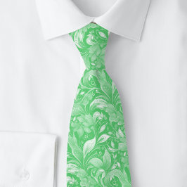 Smaragd-Botanik-Batik Krawatte