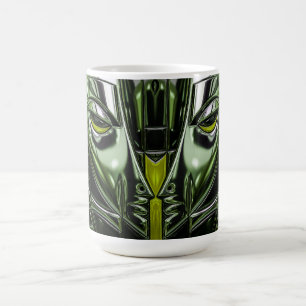 Smaragd-Cyber-Maske Kaffeetasse