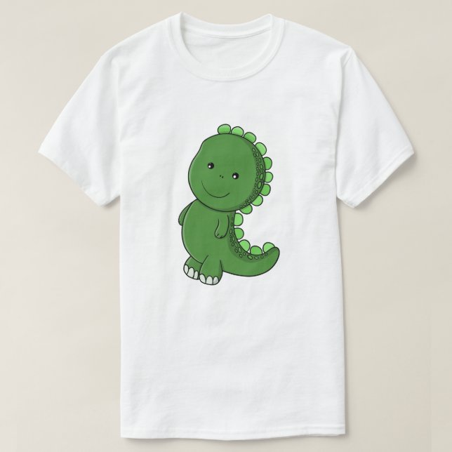 Smaragd-Dino-Charm T-Shirt (Design vorne)