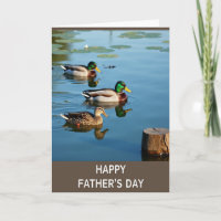 Smaragd-Enten Süße Karte zum Vatertag