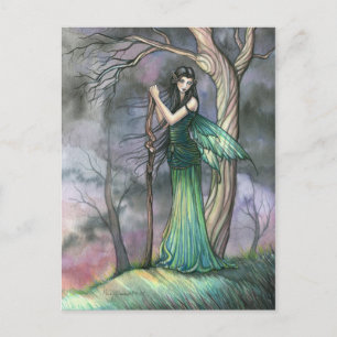 Smaragd Fae Fantasy Fee Postkarte
