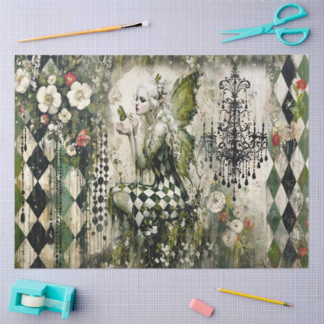 Smaragd-Fee-Kolleg Seidenpapier (Basteln)