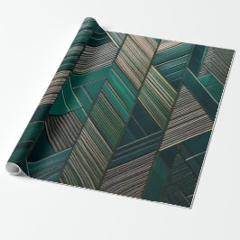 Smaragd-Geometrie – Moderne Art Deco Papiergestalt Geschenkpapier