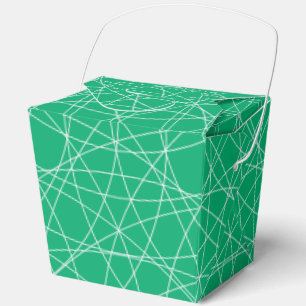 Smaragd Geometrische Linien Favor Box – Anpassbar Geschenkschachtel