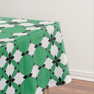 Smaragd Geometrisches Abstractes Muster Design 131 Tischdecke