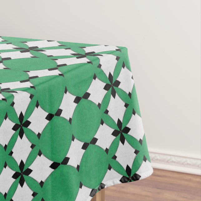 Smaragd Geometrisches Abstractes Muster Design 131 Tischdecke (Beispiel)