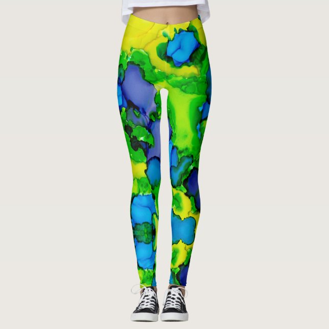 Smaragd Glückseligkeit Leggings (Vorderseite)
