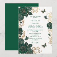 Smaragd-Gold-Blumen-Schmetterling Sweet 16