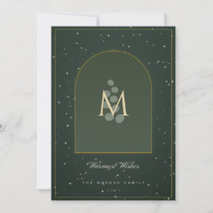 Smaragd-Gold-Bogen-Grün 1 Foto-Weihnachtskarte