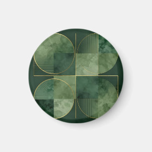 Smaragd-Gold Geometrische Harmonie Magnet