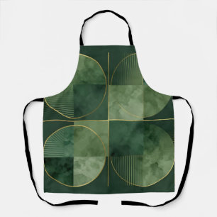 Smaragd-Gold-Geometrische Harmonie Schürze