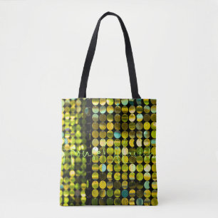 Smaragd-Gold-Pailletten-Luxus-Tasche von Lavish