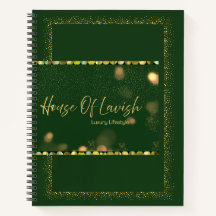 Smaragd-Gold-Pailletten-Spiral-Signatur-Journal