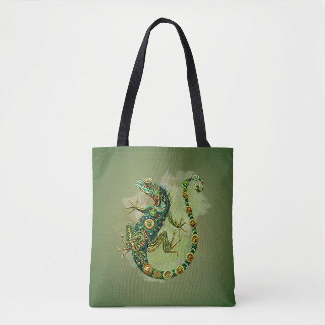 Smaragd-Gürteltier-Muster-Tasche  (Vorderseite)