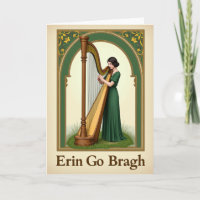 Smaragd-Harfe Irish Pride Karte