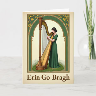 Smaragd-Harfe Irish Pride Karte