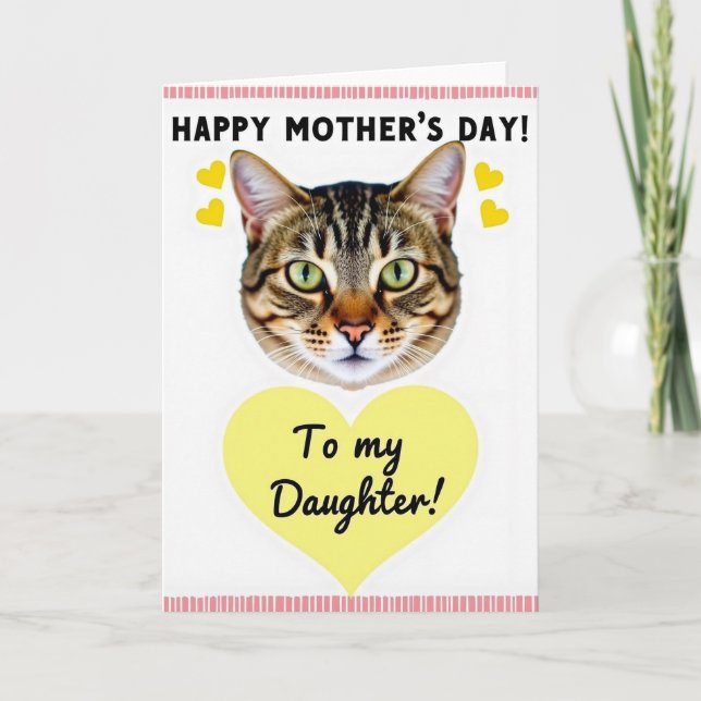 Smaragd Katze Muttertagskarte Karte (Vorderseite)