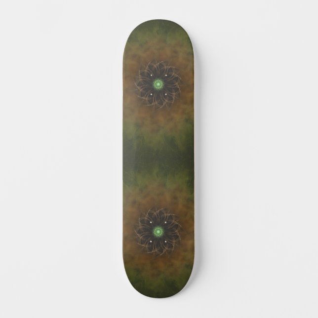 Smaragd-Kosmisches-Mandala-Explosion Skateboard (Vorderseite)