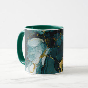 Smaragd-Marmor mit goldenen Adern Tasse