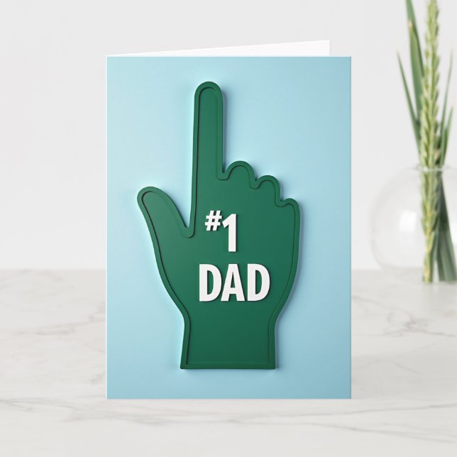 Smaragd Nummer Eins Papa Karte (Vorderseite)