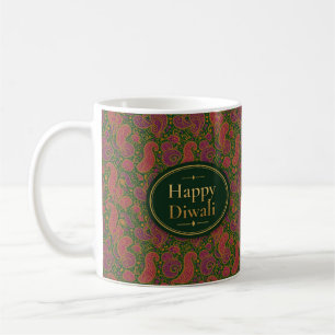 Smaragd-Paisley-Diwali-Tasse Kaffeetasse