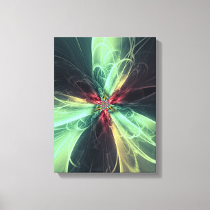 Smaragd-Plasma-Energie-Fraktal-Kunst Leinwanddruck