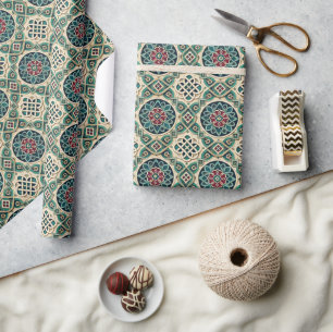 Smaragd Rubin Saphir Geometrische Anlass-Geschenkv Geschenkpapier