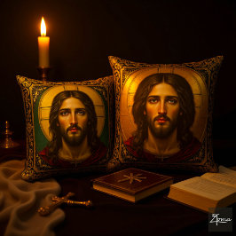Smaragd-Sakralikone - Jesus Kissen
