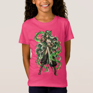 Smaragd-Schlangengöttin Fantasy-T-Shirt T-Shirt